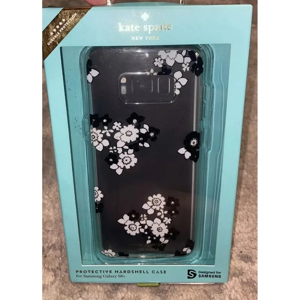 New Kate Spade Flexible Black‎ Floral Case For Samsung Galaxy S8+ Plus